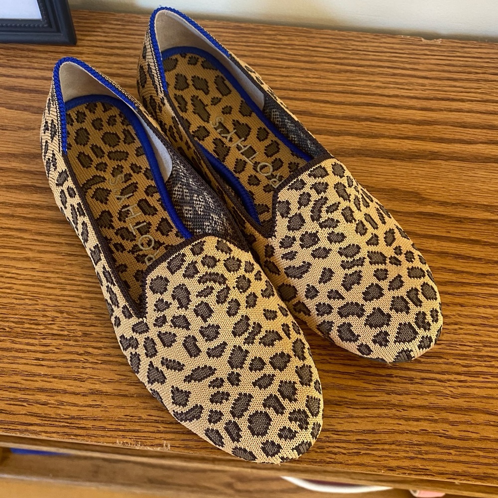 Rothy’s The Flat Cheetah Print Flat Loafers - Size 6 - Animal Print Slip On